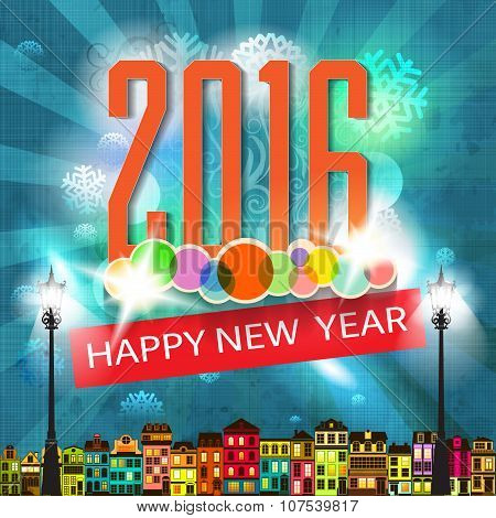 Colorful New Year's Eve card