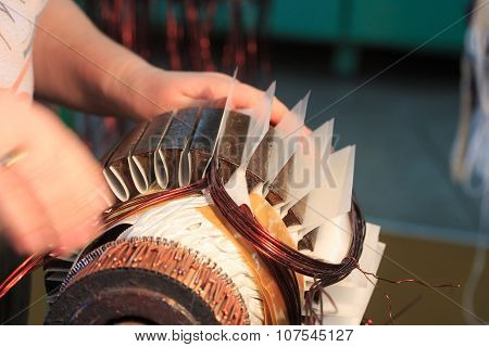 Stator of a big electric motor