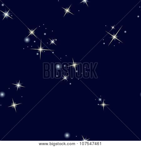 Starry sky seamless pattern