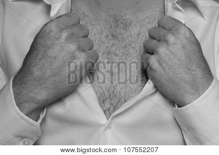 Black and white chest