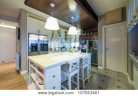 Interior Of A Specious Modern Kitchen