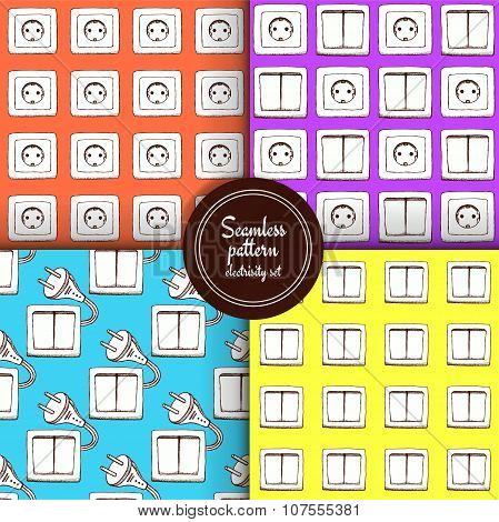 Sketch Set  Of Seamless Patterns
