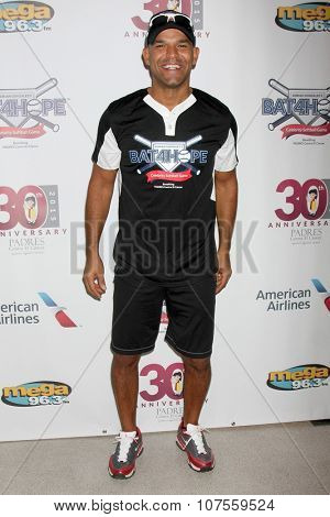 LOS ANGELES - NOV 7:  Amaury Nolasco at the Adrian Gonzalez's Bat 4 Hope Celebrity Softball Game PADRES Contra El Cancer at the Dodger Stadium on November 7, 2015 in Los Angeles, CA