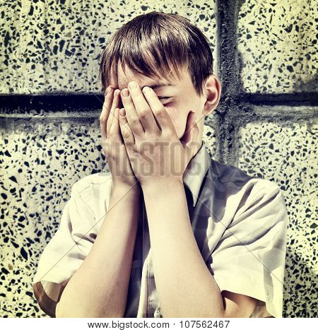 Sad Kid Outdoor
