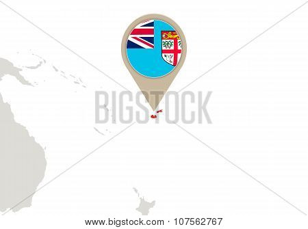 Fiji On World Map
