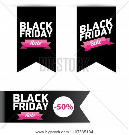 Black Friday sales tag. vector illustration