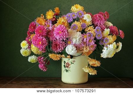 Bouquet Of Autumn Flowers.