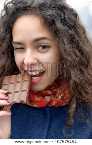 Girl Who Did Not Get A Piece Of The Chocolate Bar