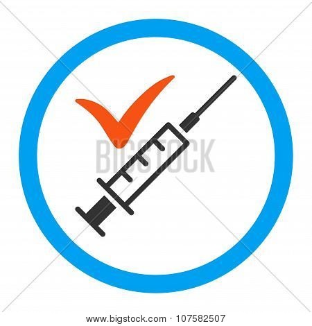 Done Vaccination Rounded Vector Icon