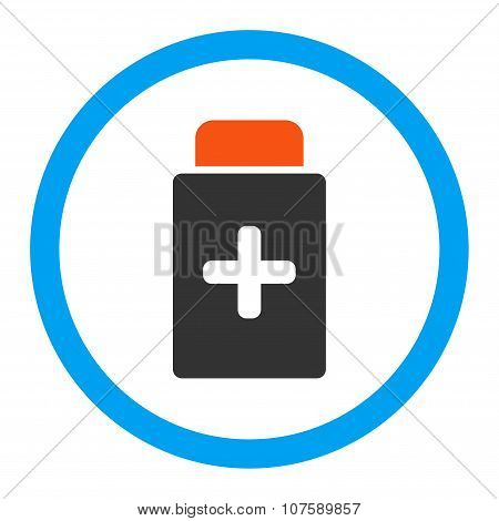 Medication Bottle Rounded Vector Icon