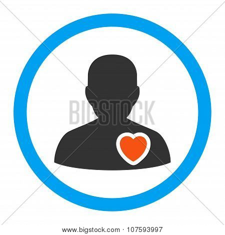 Patient Heart Rounded Vector Icon