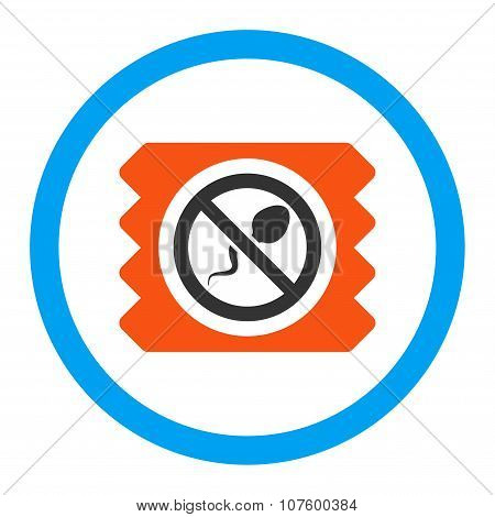 Spermicide Condom Rounded Vector Icon