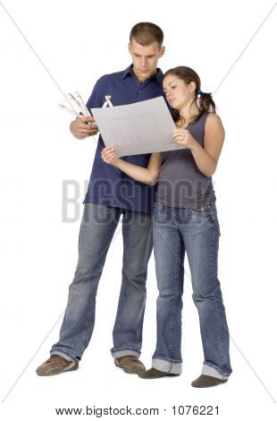 House Renovering - par med foranstaltning og Plan