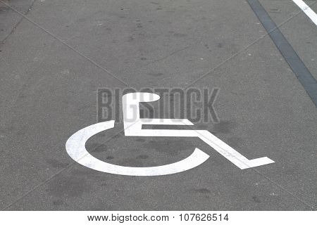 Invalid Sign On Parking Asphalt