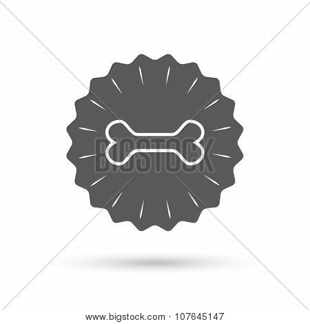 Dog bone sign icon. Pets food symbol.