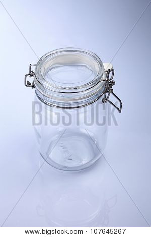 air thight jar on the white background