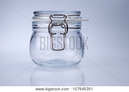 air thight jar on the white background