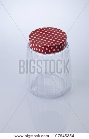 air tight jar on the white background