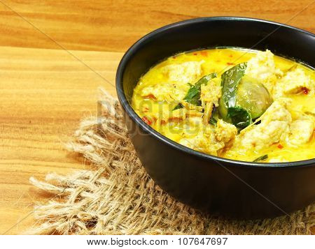 green curry fish balls is thai cuisine