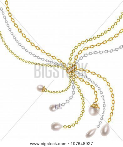 Chains with pearls