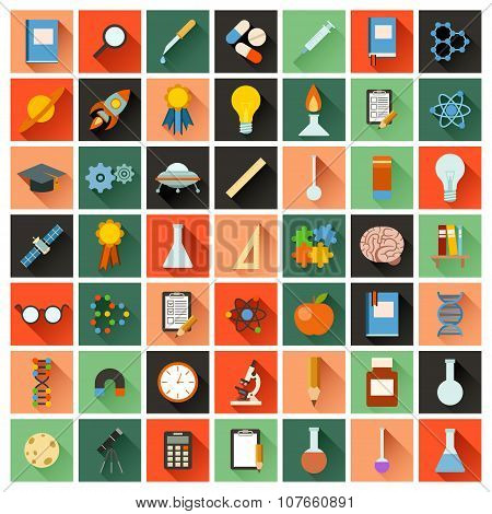 Flat sciense icons