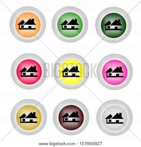 Home icon . Flat design vector illustration .