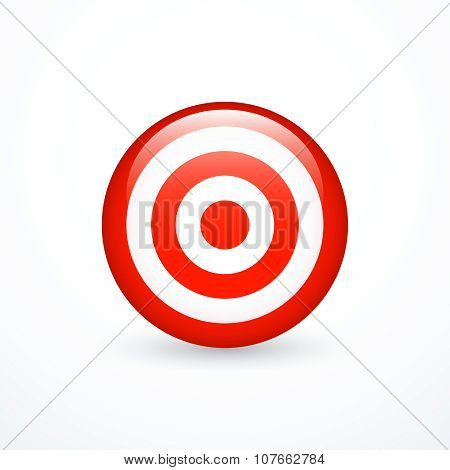 Round red and white target