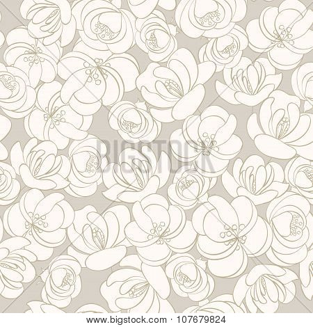 vector floral seamless pattern in rertro style