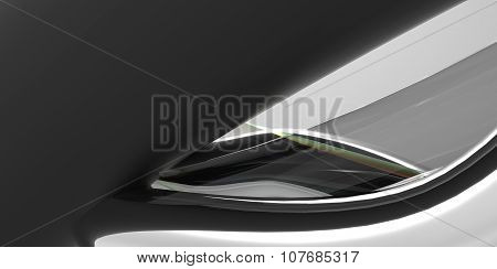 Black And White Monochromatic And Colour Abstract 3D Interiour Design Modern Future