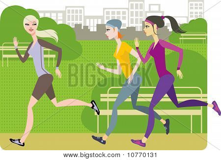 Dziewczyny joggingu
