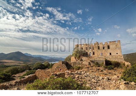 Chateau Of Pierre-napoleon Bonaparte Between Calvi And Galeria In Corsica