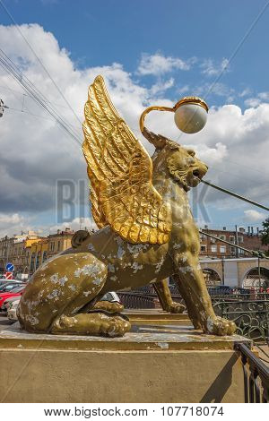 Griffins With Golden Wings