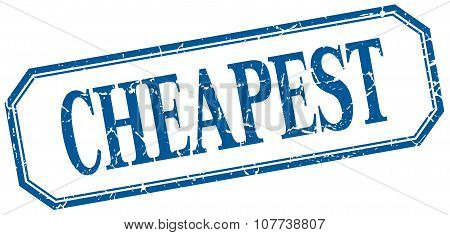 Cheapest Square Blue Grunge Vintage Isolated Label