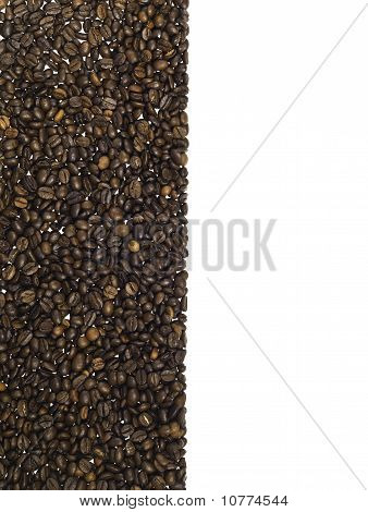 Cornice fatta di chicchi di caffè