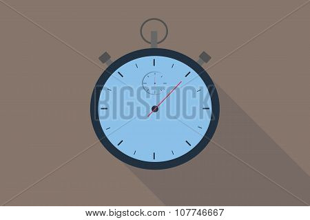 Flat stopwatch