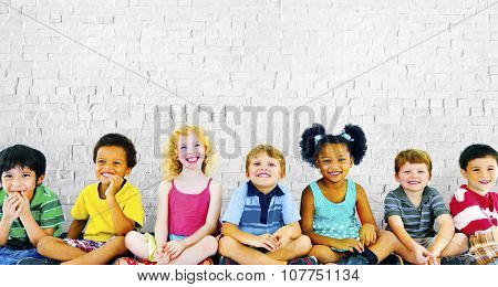 Children Kids Happiness Multiethnic Group Cheerful Concept