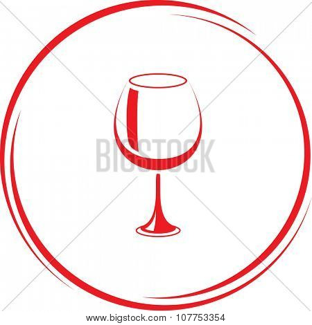 goblet. Internet button. Vector icon.