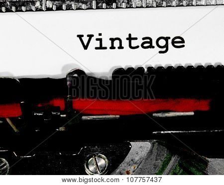 Vintage Written With Black Ink