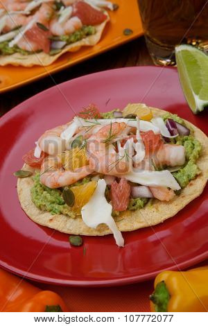 Shrimp Ceviche Tostada