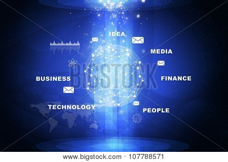 Anstract background with bright flashes