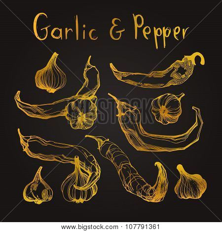 Garlic and pepper set