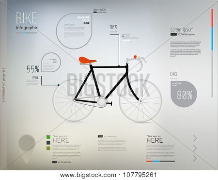 Vector bicycle and info graphic elements.