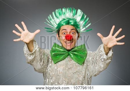 Funny man with mohawk hairstyle