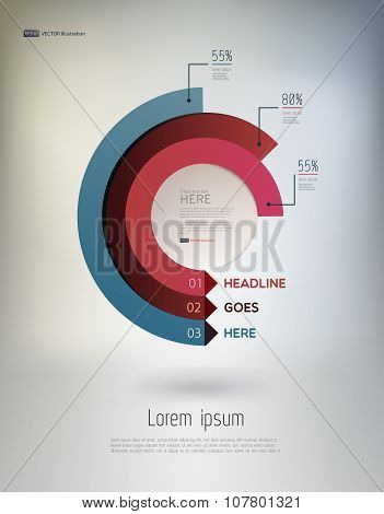Vector, modern, abstract infographics elements.