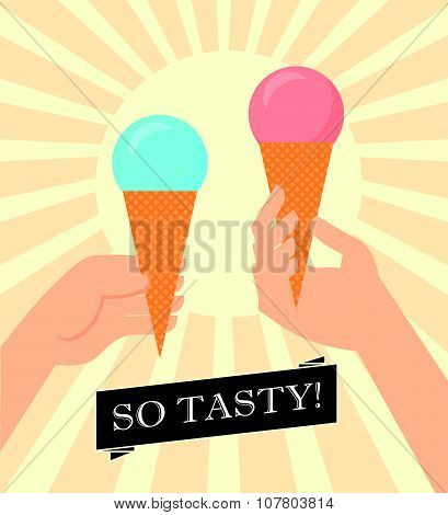 Vector flat summer illustration