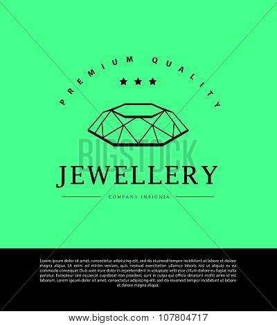 Vector jewelry and diamond logo
