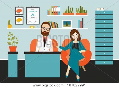 Psychiatrist Listening To Patient.