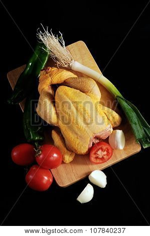Vegetables and chicken