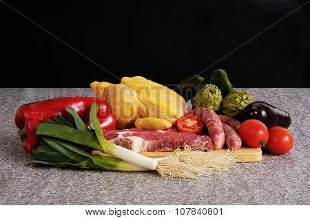 Vegetables And Meat With Chicken.....