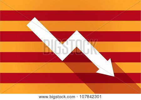 Long Shadow Catalonia Vector Flag With A Descending Graph